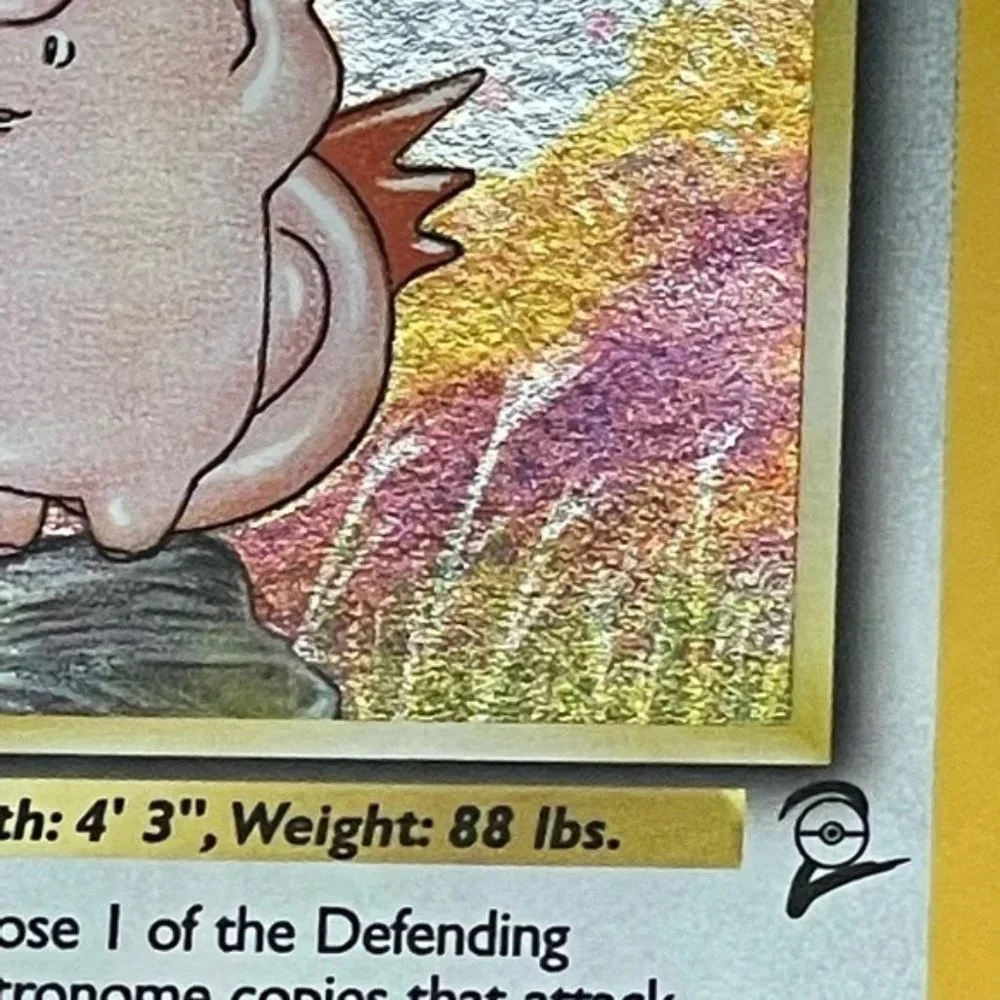 2 cards: Rare Clefable Reverse Holo + purple Psychic Energy. Both Base Set 2